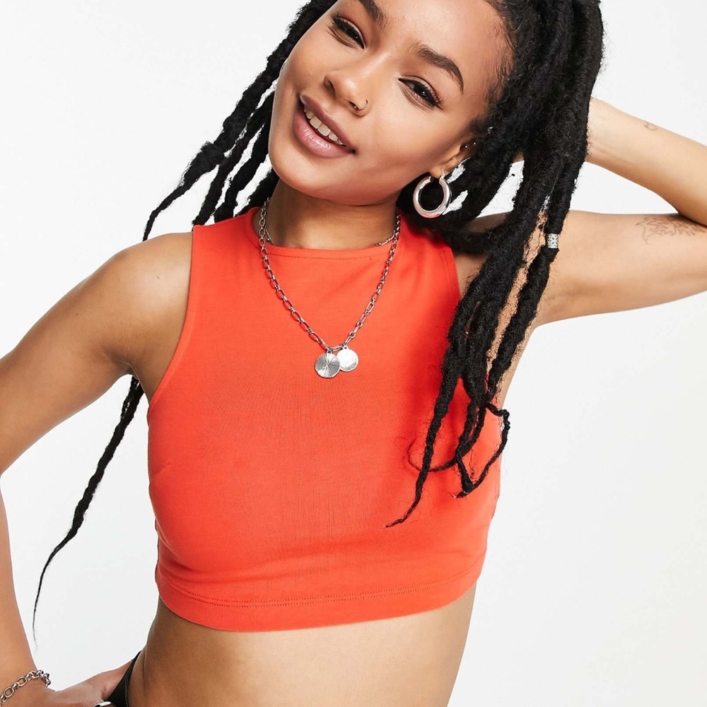 NWT ASOS orange super crop top